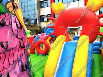 Коммерческий надувной батут "На морском дне" 16*8*8 м