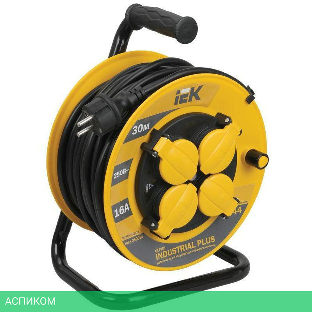 Удлинитель на катушке IEK Industrial Plus УК30 (WKP15-16-04-30-44)