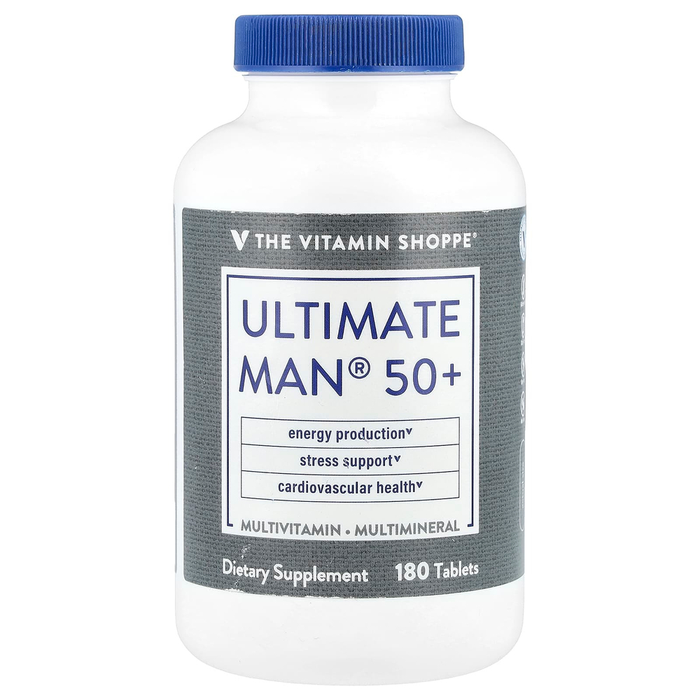 The Vitamin Shoppe, Ultimate Man® 50+, мультивитамины и мультиминералы, 180 таблеток