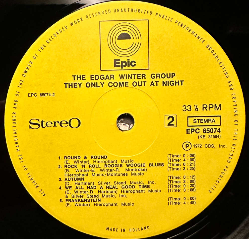 The Edgar Winter Group - They Only Come Out At Night (Голландия 1972г.)