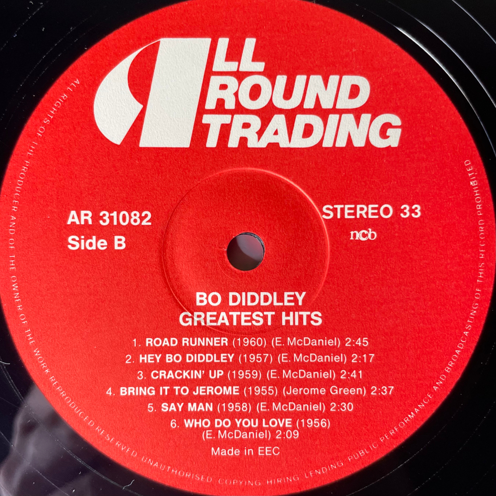 Bo Diddley ‎– The Sound Of Bo Diddley: Greatest Hits (Европа 1987г.)