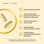 California Gold Nutrition, Omega 800, ультраконцентрированный рыбий жир с омега-3, в форме триглицеридов KD-pur, 90 капсул из рыбьего желатина (1000 мг в 1 капсуле)