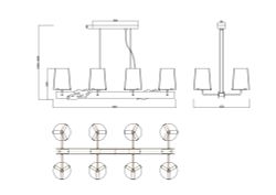 Люстра подвесная Maytoni Landmark MOD040PL-08CH