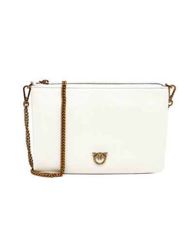 кожаная клатч Pinko - кремовый(100455 A0F1)