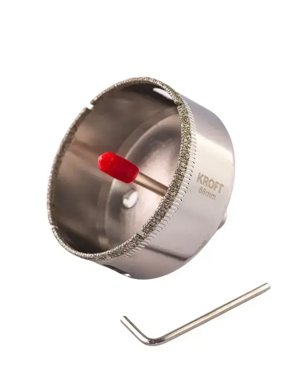 Коронка алмазная 68 мм по керамике цилиндричиский хвостовик KROFT