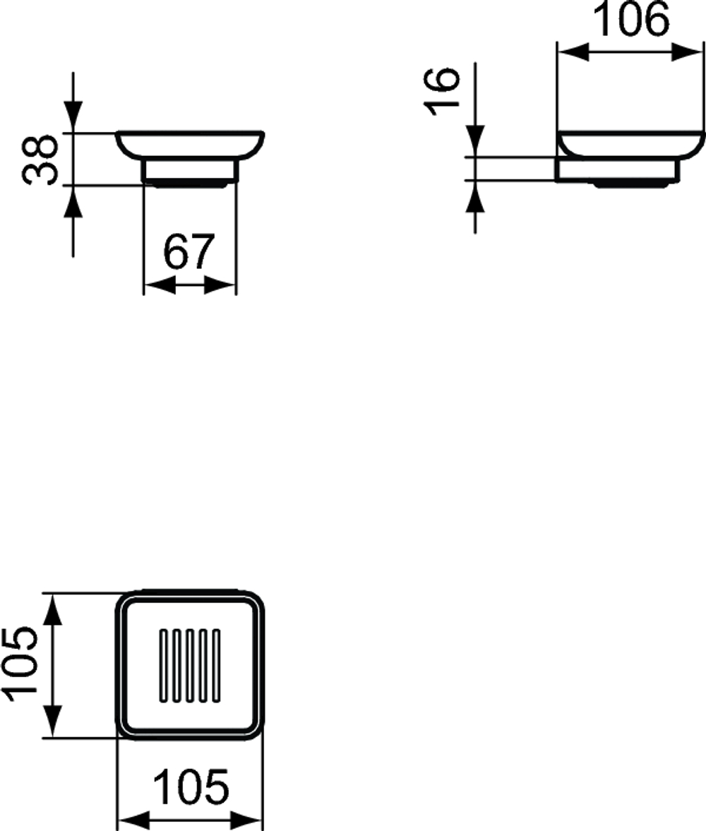 Мыльница квадратная Ideal Standard CONCA T4508A2