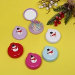 Расчёска массажная складная с зеркалом «Веселый Снеговичок», цвет микс, d-6см