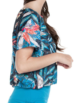 Женская теннисная футболка Lucky in Love Keepin It Rio Bon Voyage Bungee - midnight