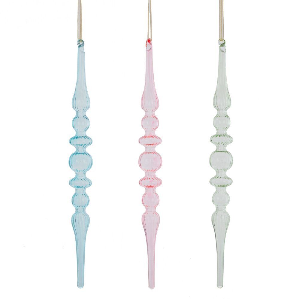 GAEM Украшение новогоднее "Фигурная сосулька", L3 W3 H30 см, 3в.