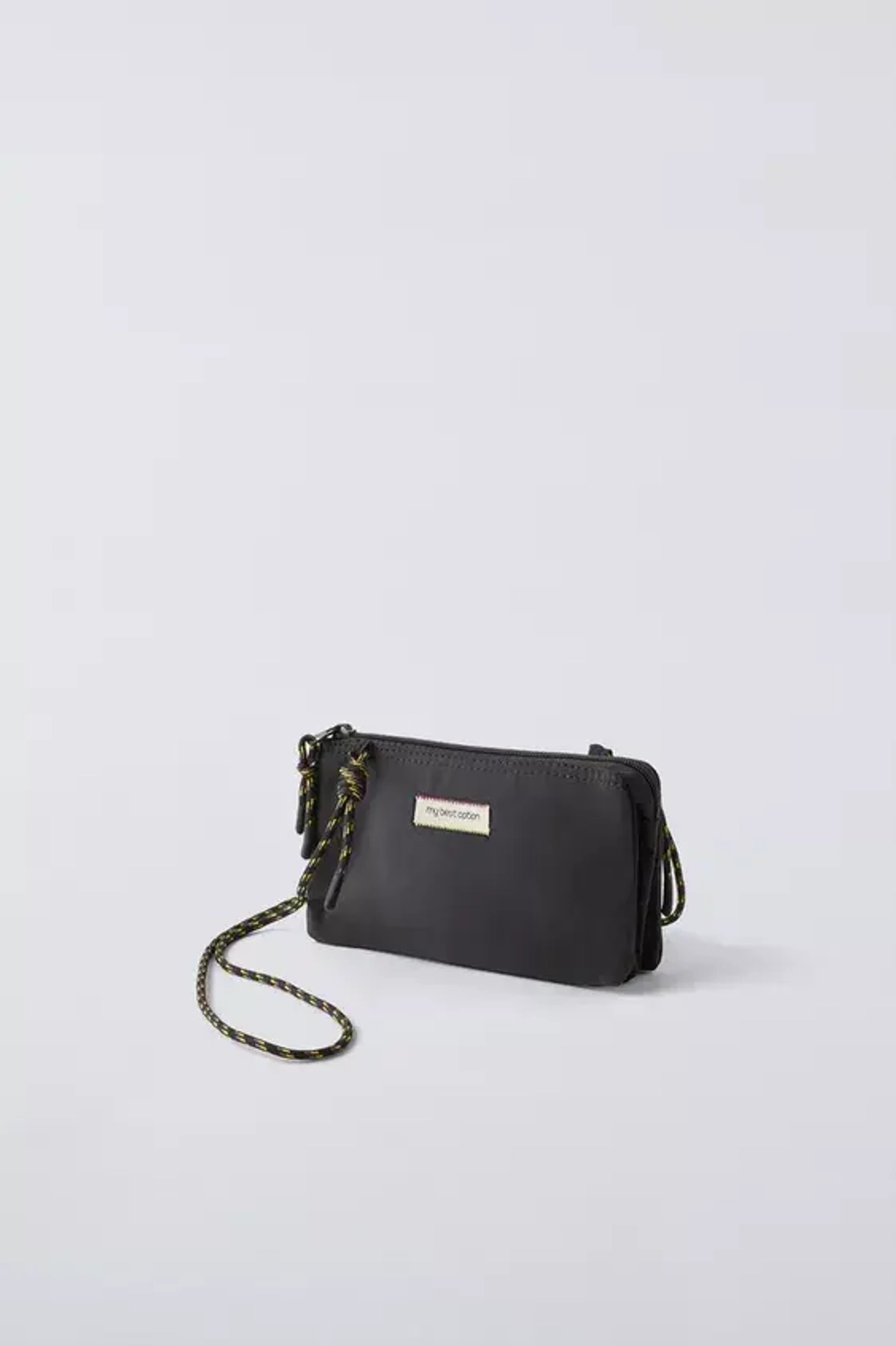 ZARA СУМКА ИЗ НЕЙЛОНА С ПЛЕЧЕВЫМ РЕМНЕМ, ЧЕРНЫЙ