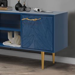 Тумба под ТВ Арт Колор leaves 155см Стайл Голд Королевский синий