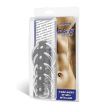 Хомут на пенис с 5 кольцами 5 Ring Gates Of Hell With Lead (Цвет: черный с серебристым)