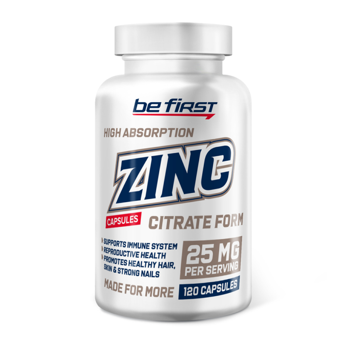 Цитрат цинка, Zinc Citrate, Be First, 120 капсул