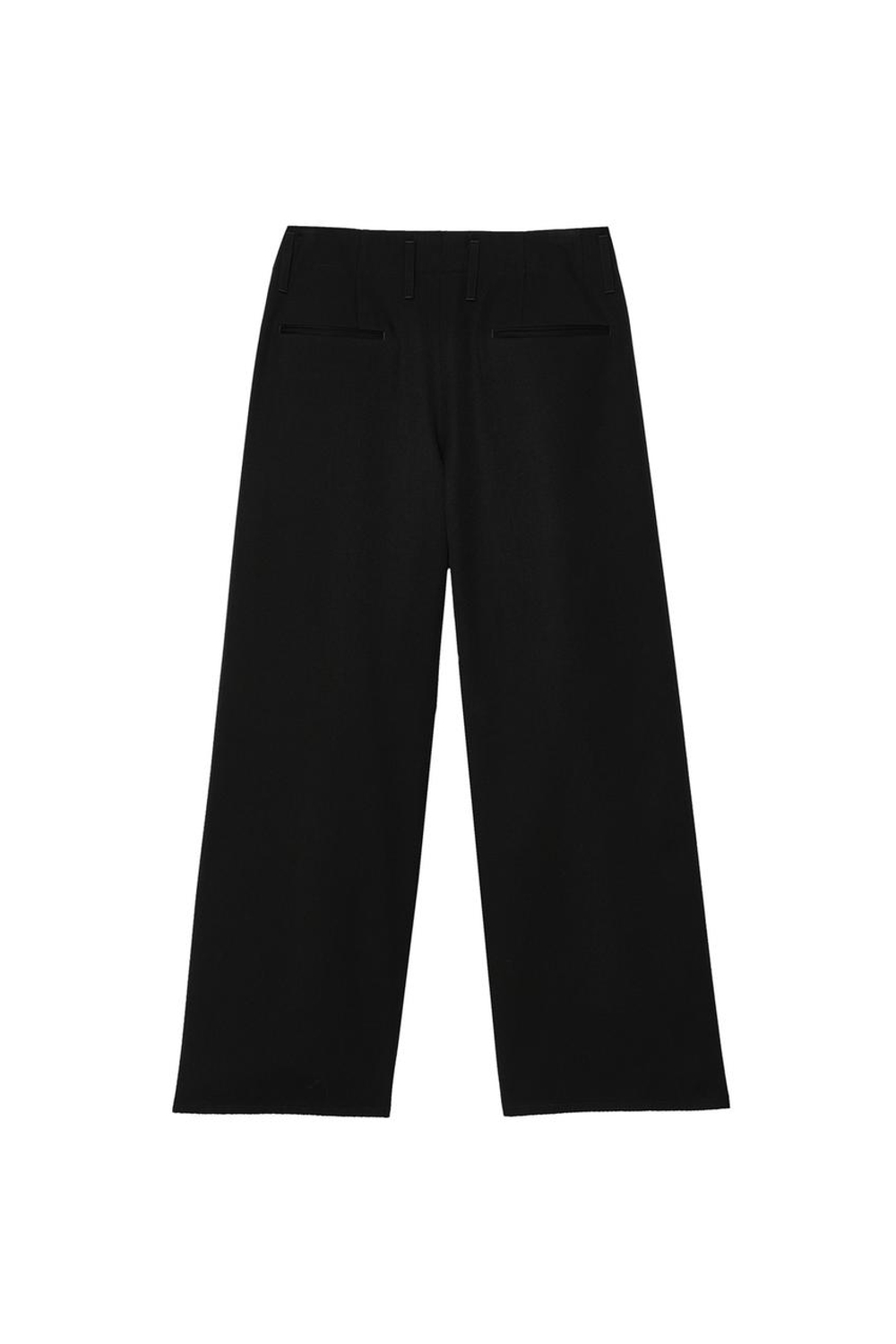 ZARA X BENITO ANTONIO ПРЯМЫЕ КОСТЮМНЫЕ БРЮКИ ИЗ 100% ШЕРСТИ, ЧЕРНЫЙ