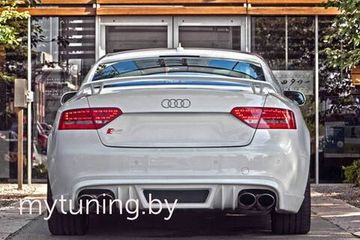 Диффузор заднего бампера V.4 для  Audi A5 8T 3D 2007-2011 Coupe/Cabrio