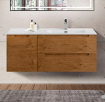 Подвесная тумба с раковиной BelBagno ETNA 120 Rovere Nature правая, ETNA-1200-2C-1A-SO-RN-R + BB1200ETL-R