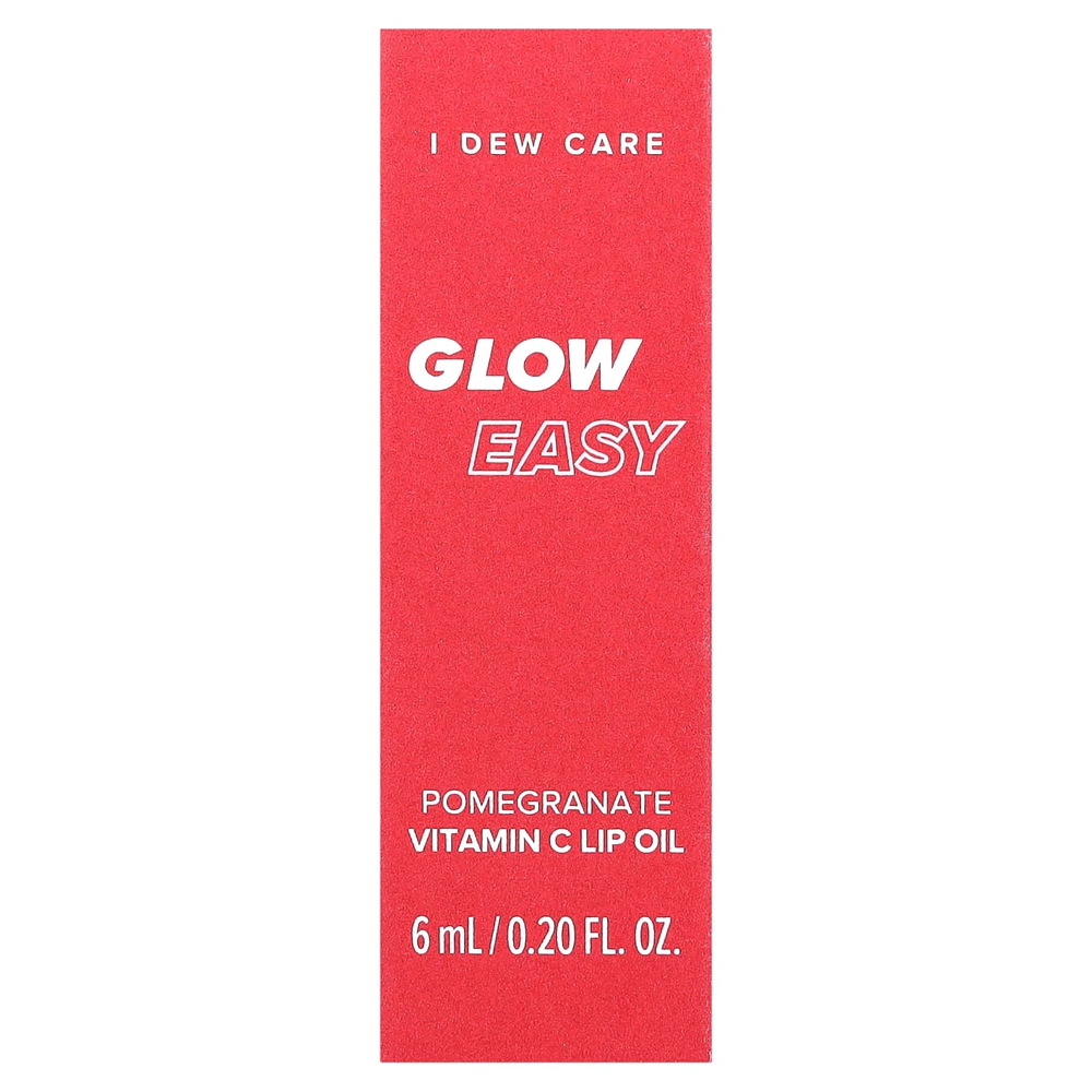 I Dew Care, Glow Easy, масло для губ с витамином С, гранат, 6 мл (0,20 жидк. унции)