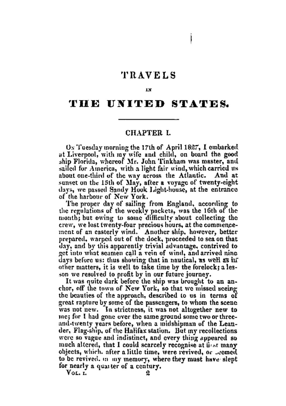 Travels in North America in the years 1827 and 1828. Volume 1 | Basil Hall