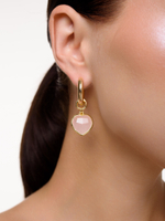 Серьги "Lovely" с розовым кварцем Gold