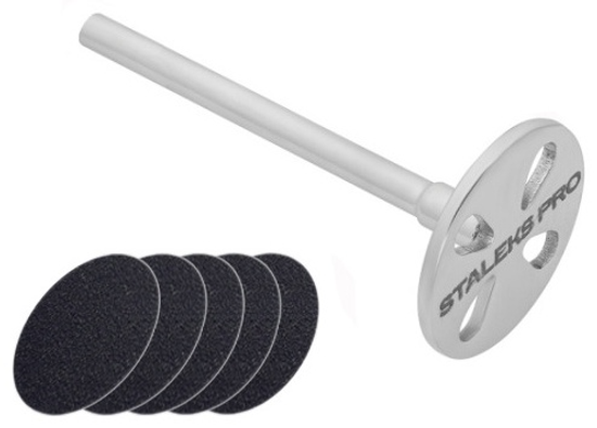 Диск педикюрный  PODODISC STALEKS EXPERT S в комплекте с сменным файлом 180 грит 5 шт (15 мм)