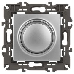 14-4101-03 ЭРА Светорегулятор поворотно-нажимной, 400ВА 230В, IP20, Эра Elegance, алюминий