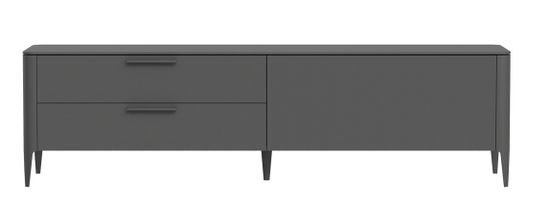 Тумба Type под ТВ 2 ящика откидная дверь (темно-серый)