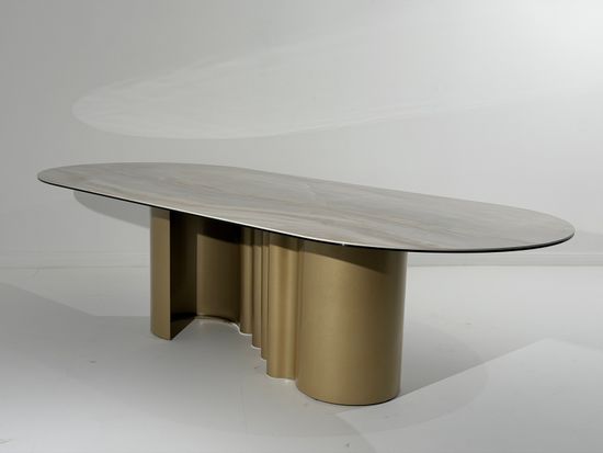 Стол ВЕНТО (VENTO) 280 ТОПАЗ TL-617, испанская керамика / Шампань каркас