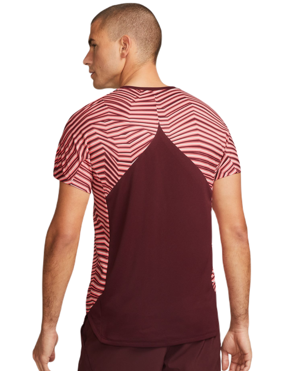 Теннисная футболка Nike Dri-Fit Slam Tennis Top - night maroon/white