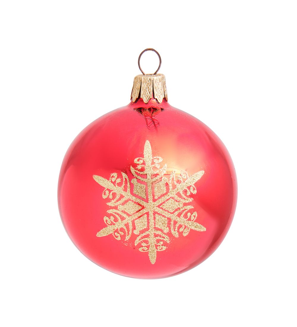 Элита НФШ-1040/2 Ел. украшение Шар «Снежинка» красный 65 мм