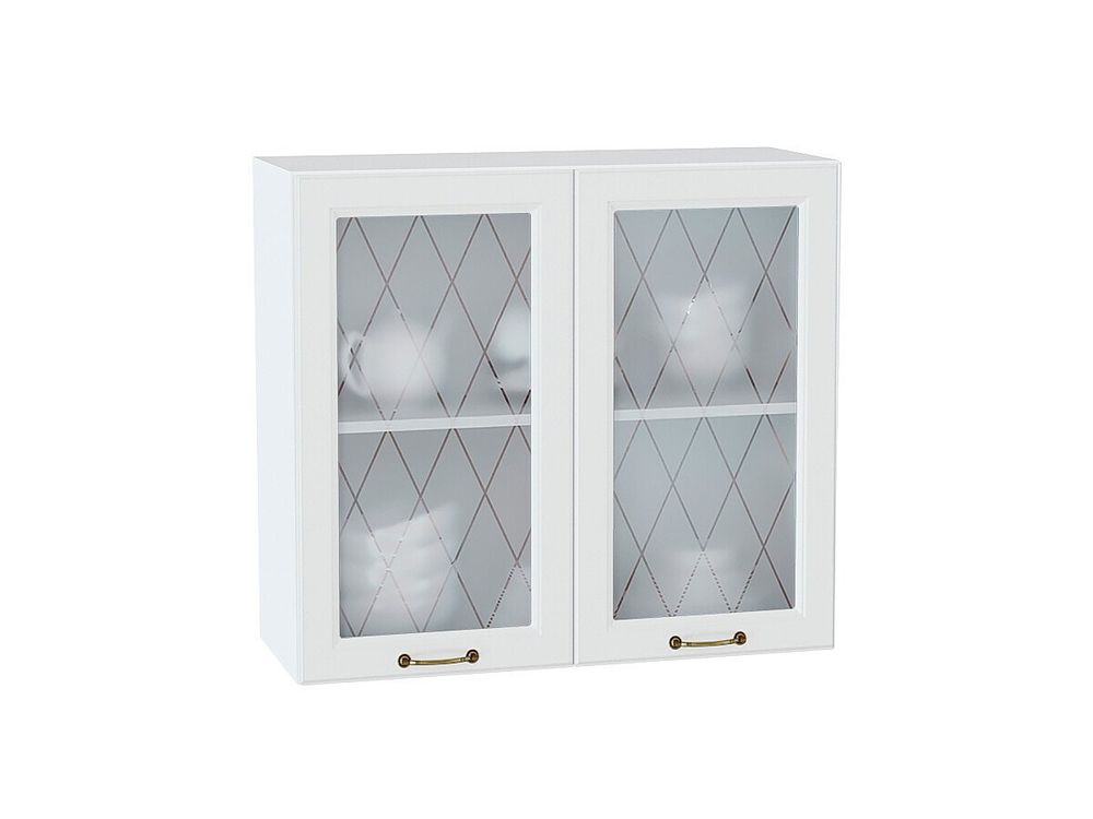 Шкаф верхний с 2-мя остекленными дверцами Ницца