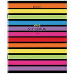 Тетрадь А5 96 л. BRAUBERG скоба клетка глянцевая ламинация "Color Stripes" (15 штук в упаковке)
