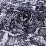 Сетка бельевая эластичная 100 г/м², шир.160 см / 1 метр, принт Питон, TBY.SZ025816, белый+черный