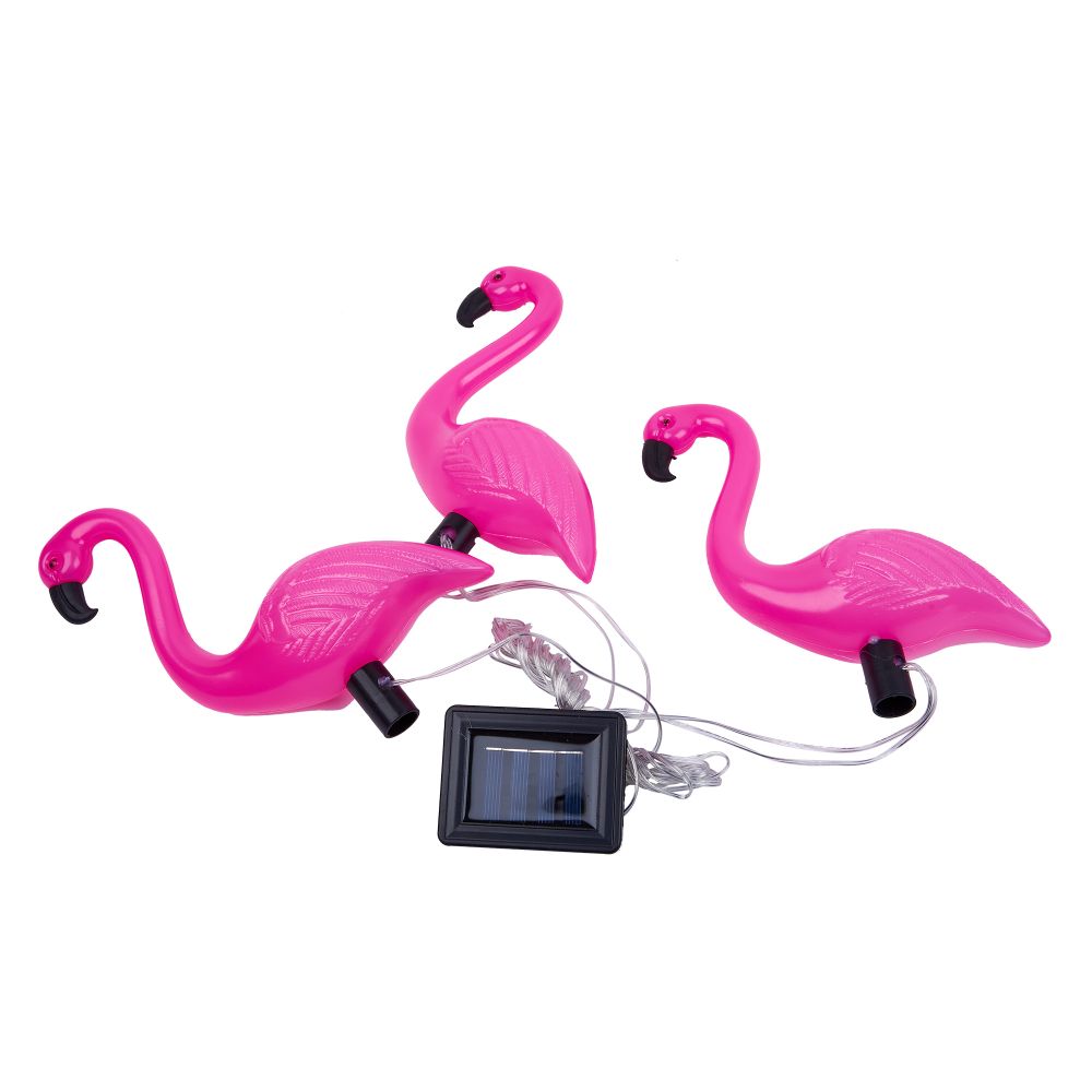 USL-S-833-PM530 FLAMINGO SET3 Садовый светильник на солнечной батарее Фламинго. в комплекте из 3 штук. 6 светодиодов. Белый свет. 1xАA Ni-Mh аккумулятор в-к. IP44. TM Uniel
