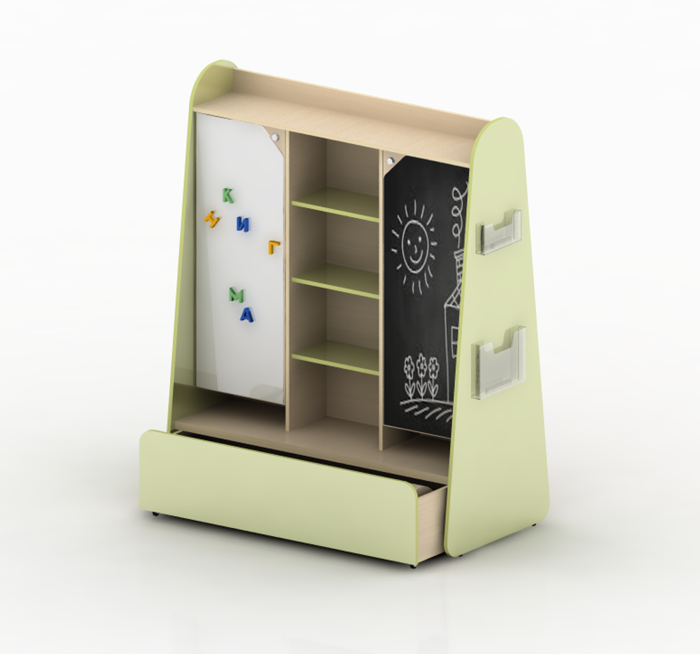 Стеллаж дидактический с креплением для ковров Адела серия Скандик