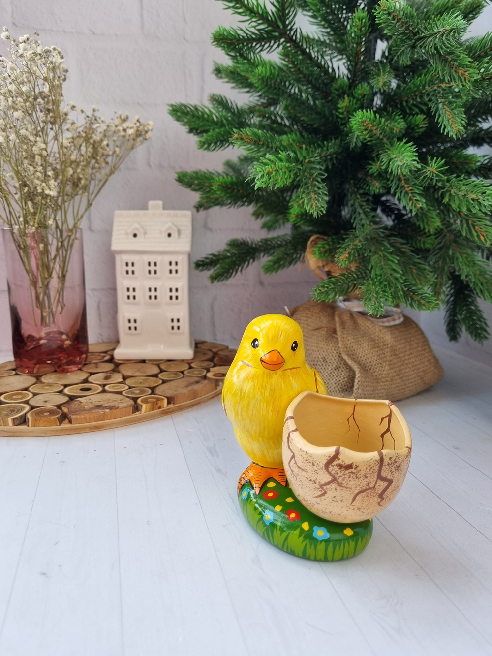 Фарфоровая подставка для яйца "Цыплёнок"