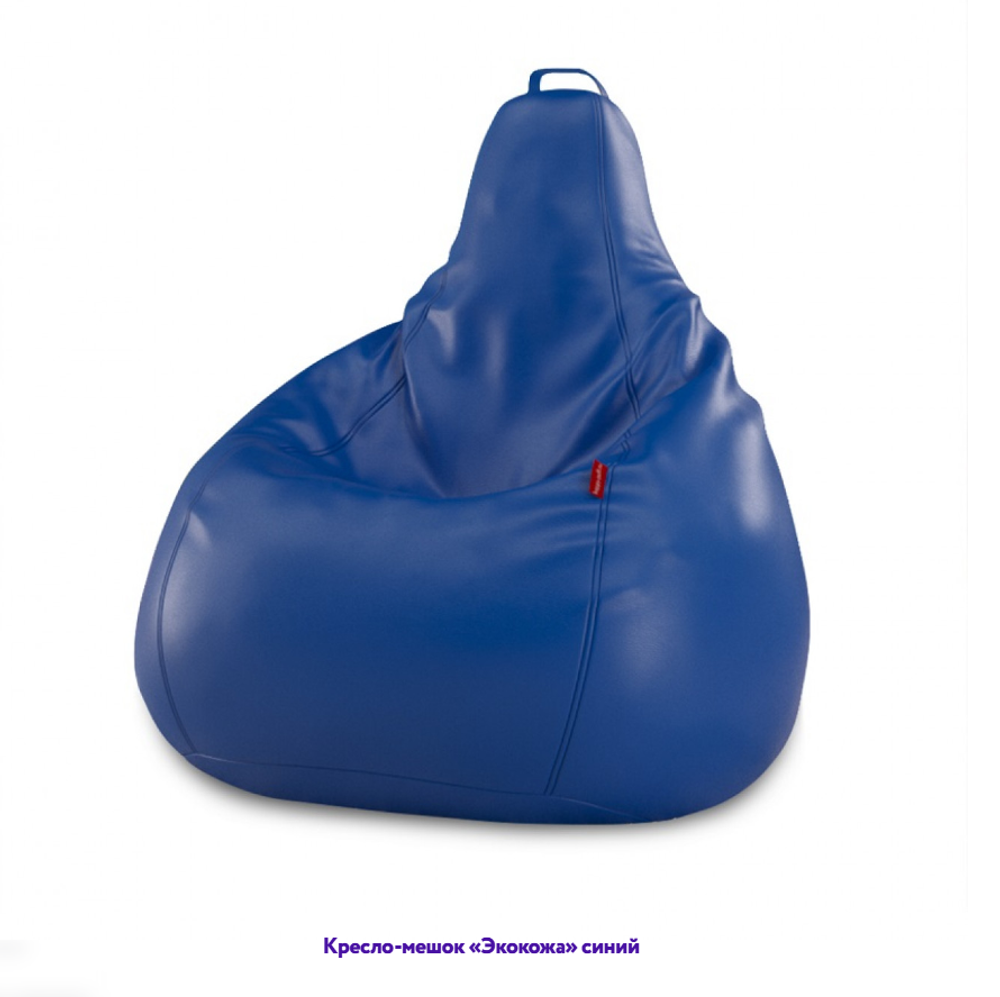 Кресло-мешок Груша, однотонное, экокожа