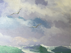 Беляев В.В. Солнечная волна. Холст, масло. Россия, 2021 г.