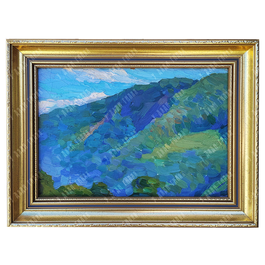 Динес Ю. С. Кавказские горы. Хоста. Картон, масло. 1955 г.