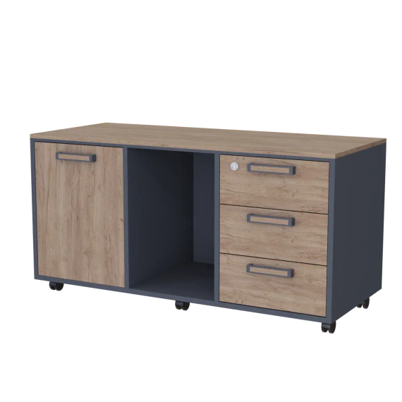 Тумба-греденция PREGO 1200х500х610 П.ТГ-12.5 Дуб Крафт табачный/Антрацит