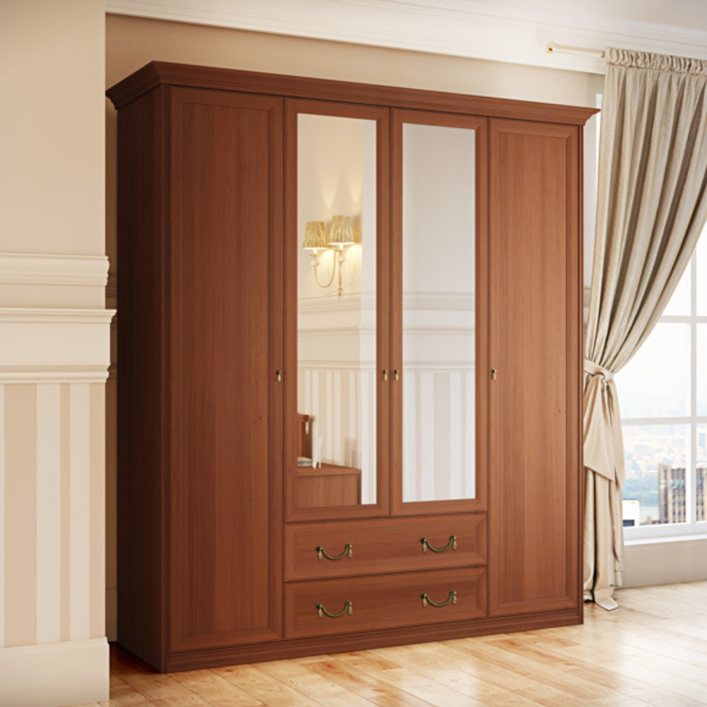 ЕКАТЕРИНА Шкаф плательный 4-дв. с ящиками