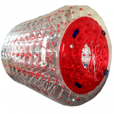 Аттракцион Водный роллер (Гидророллер) "Прозрачно-красный" ПВХ, 2,4*2,2*2,2 м