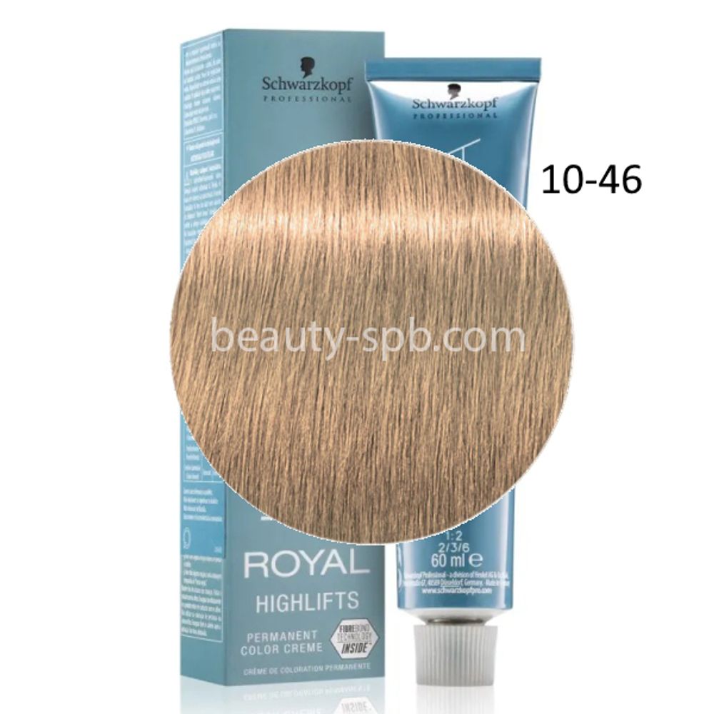 Schwarzkopf Professional Highlifts краска для волос Игора цвет 10-46 Экстрасветлый блондин бежевый шоколадный 60мл