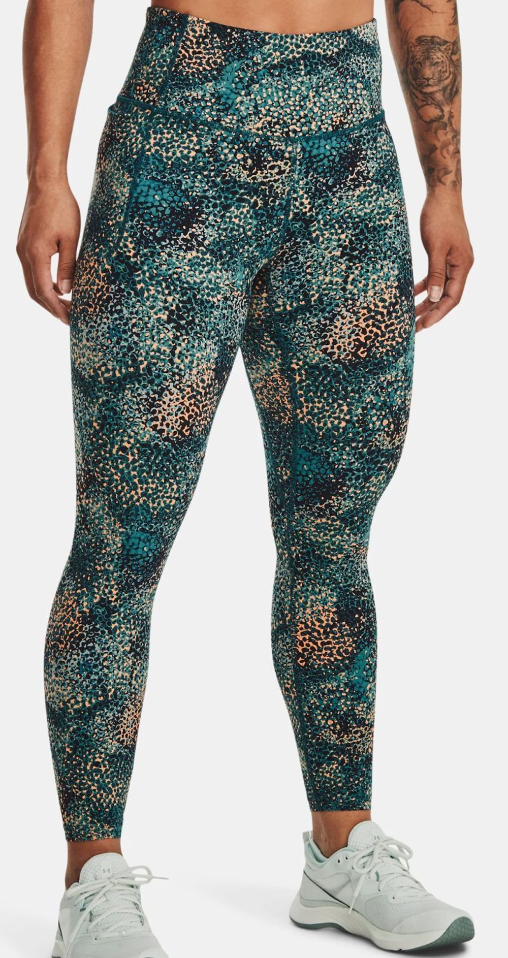 Женские леггинсы Under Armour Meridian Ankle Leggings - турмалиновый бирюзовый/послесвечение