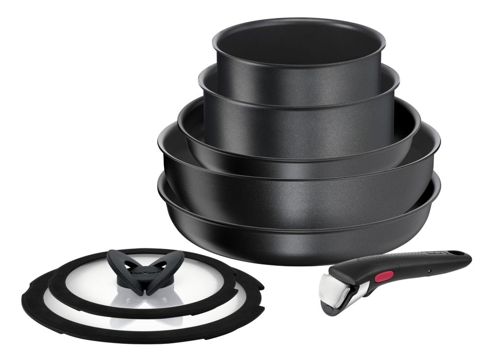 Набор посуды Tefal Ingenio Daily Chef Black 8 предметов 16/18/22/26/26 см L7629242