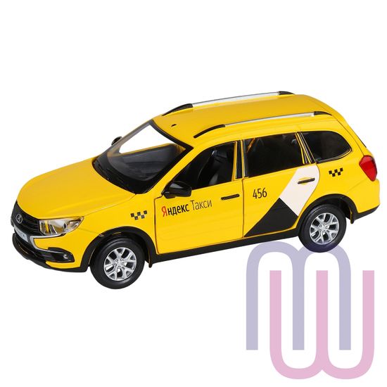 МОДЕЛЬ МАШИНЫ 1/24 LADA GRANTA CROSS ТАКСИ ЖЕЛТЫЙ