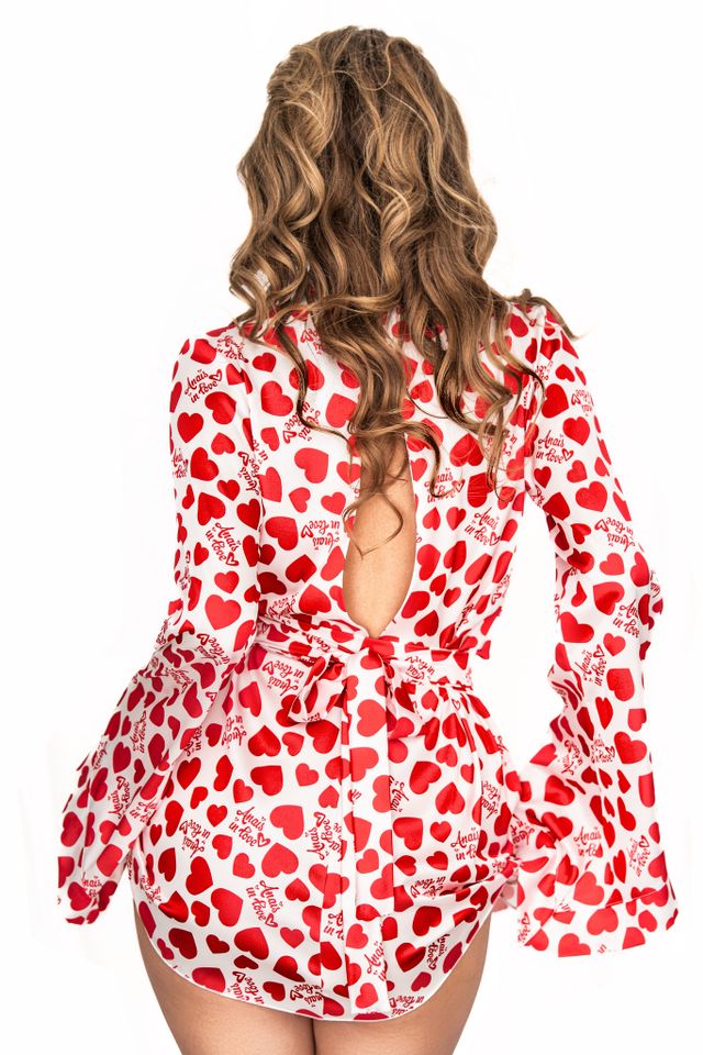 Короткий запашной халат Inezza