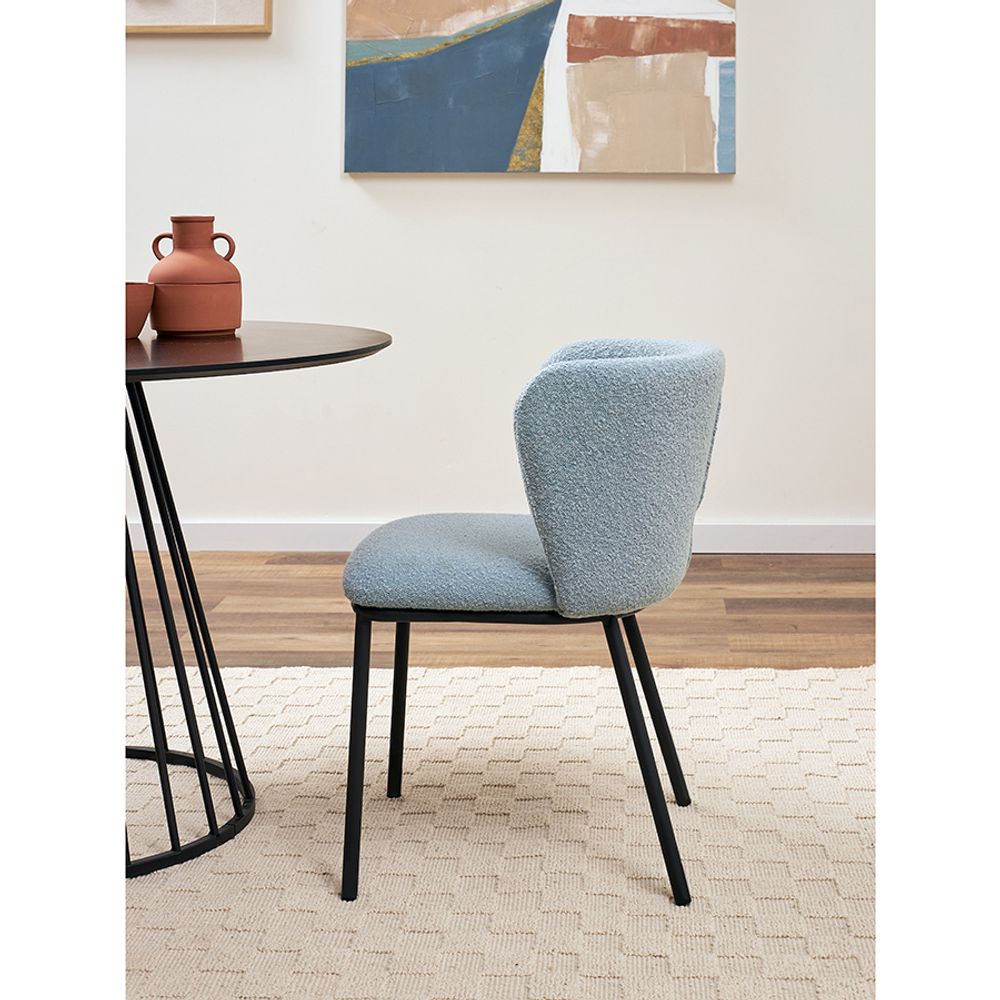 Стул Foggy, букле, голубая пудра