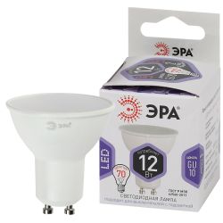 Лампа светодиодная ЭРА STD LED MR16-12W-860-GU10 12Вт софит холодный дневной свет GU10 | Лампы cветодиодные Точечные (Софиты) (MR, PAR)