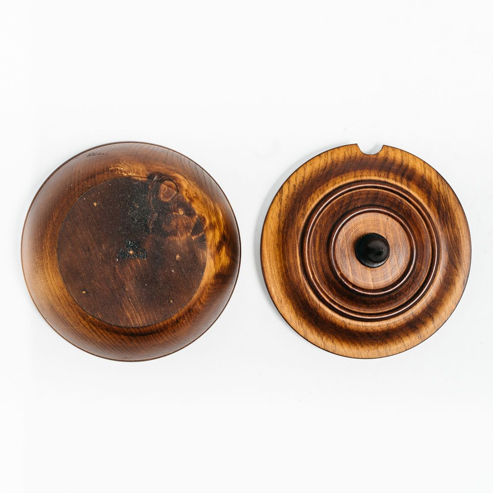 Деревянная кубышка, бочонок, сахарница для соли, специй, меда. K49