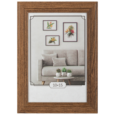 Фоторамка Image Art С22 МДФ универсальная 10х15 цвет мокко вставка прозрачный пластик